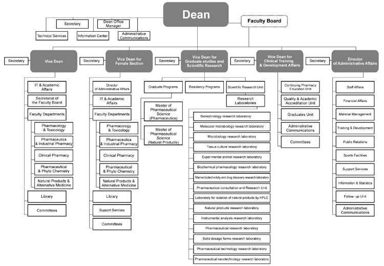 Clinical Pharmacy Department Organizational Chart